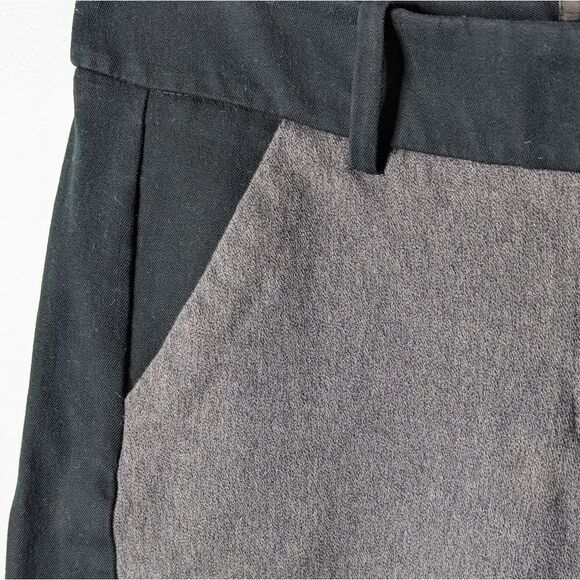 Mossimo Grey & Black Mid Rise Stretch Cotton Cropped Tuxedo Trousers Size 12 - Picture 10 of 12